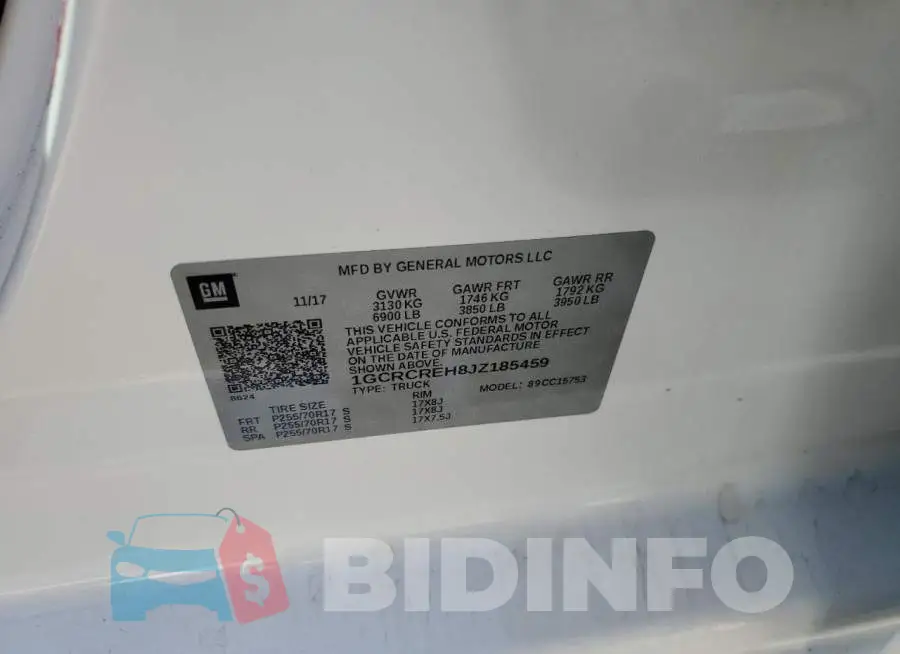 1GCRCREH8JZ185459 Photo# 13