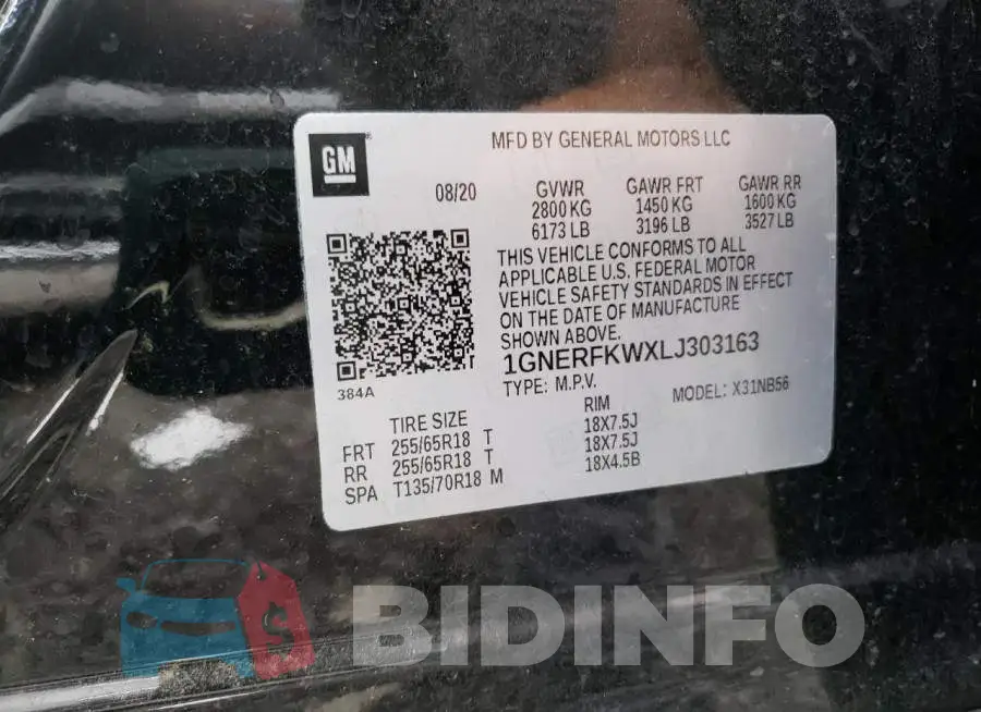 1GNERFKWXLJ303163 Photo# 12