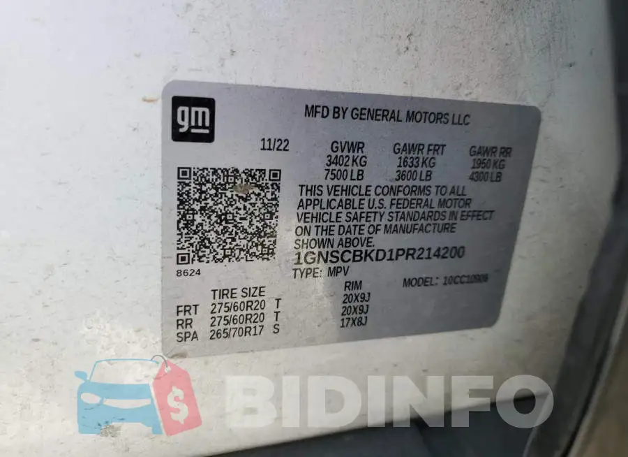 1GNSCBKD1PR214200 Photo# 13