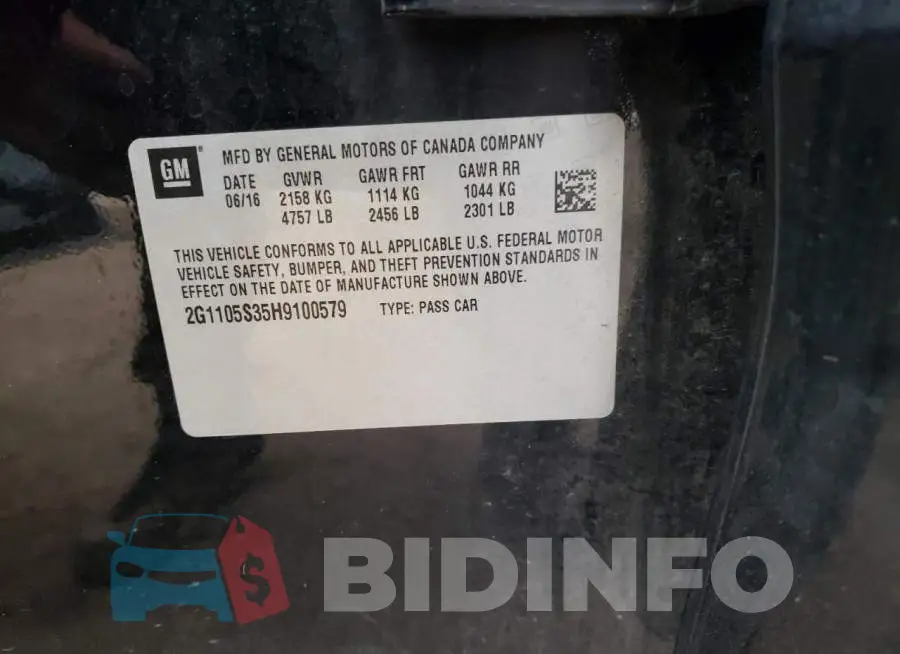 2G1105S35H9100579 Photo# 12