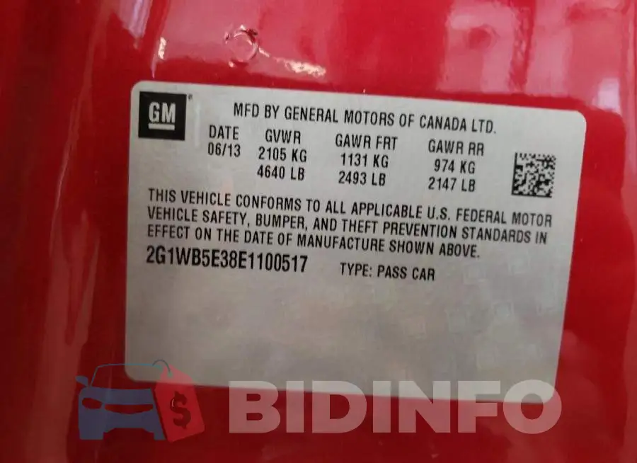 2G1WB5E38E1100517 Photo# 12