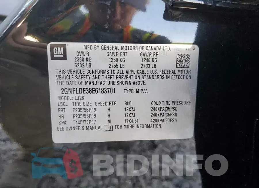 2GNFLDE38E6183701 Photo# 14