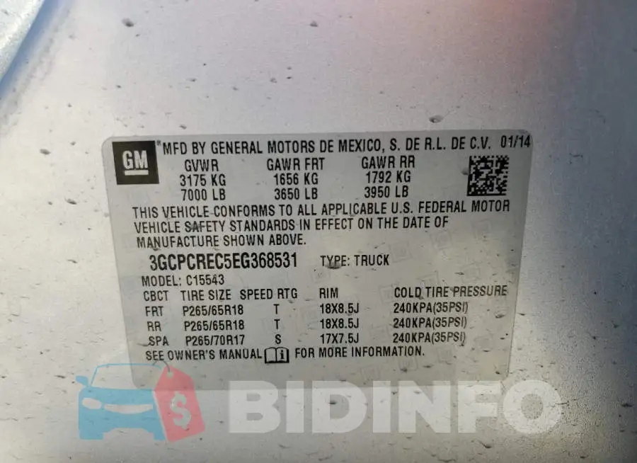 3GCPCREC5EG368531 Photo# 12