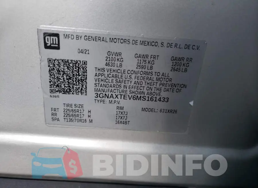 3GNAXTEV6MS161433 Photo# 13