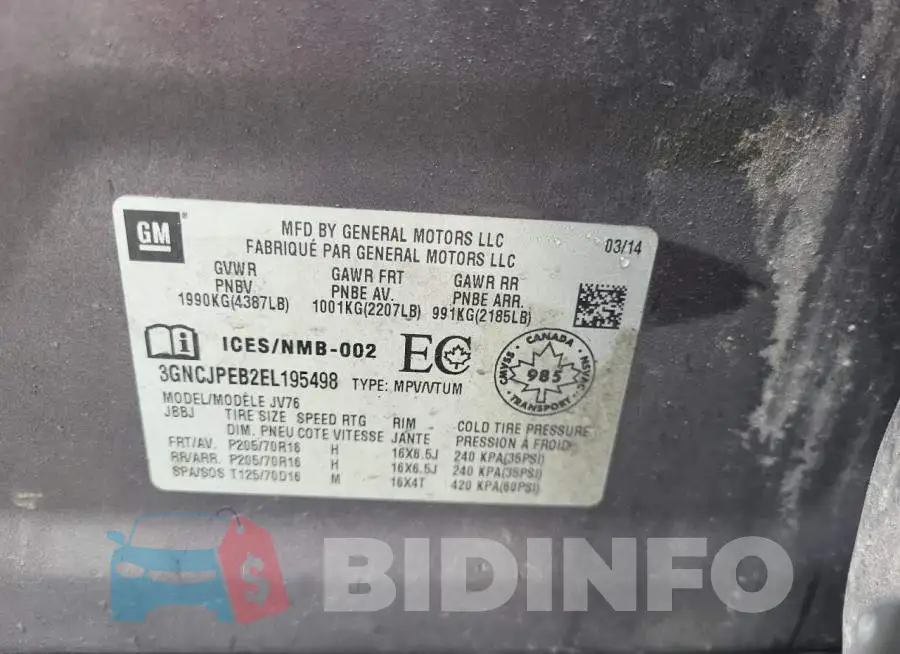 3GNCJPEB2EL195498 Photo# 13