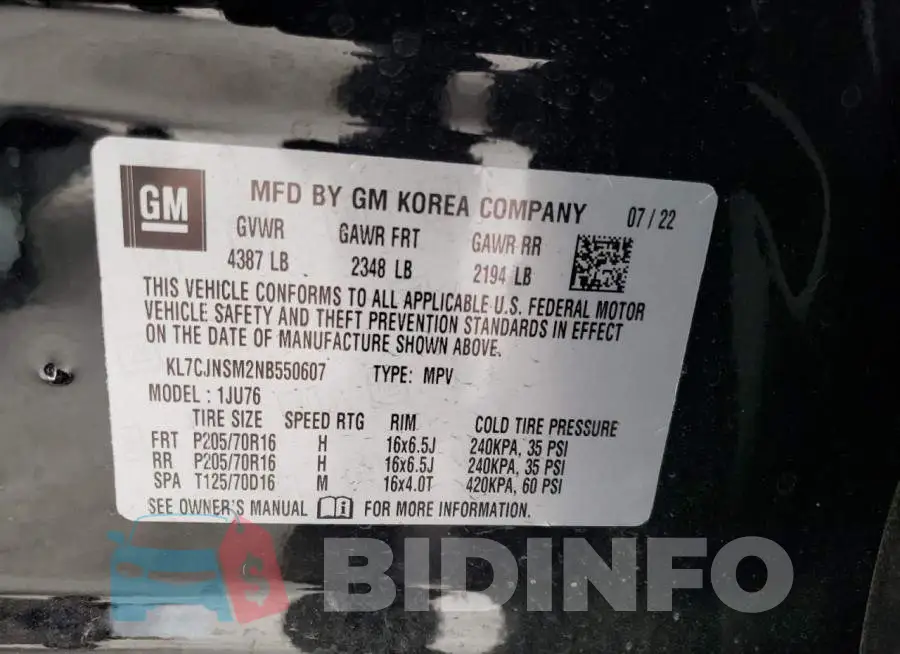 KL7CJNSM2NB550607 Photo# 13