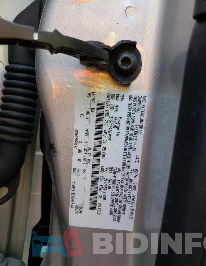 1FADP3F29GL280233 Photo# 12