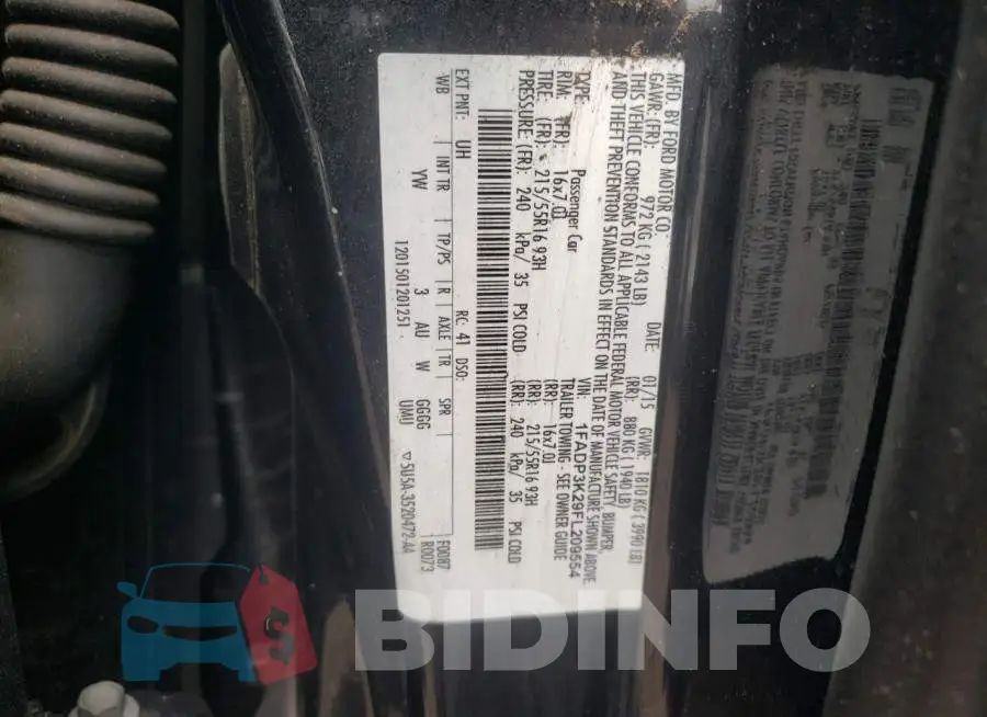 1FADP3K29FL209554 Photo# 12