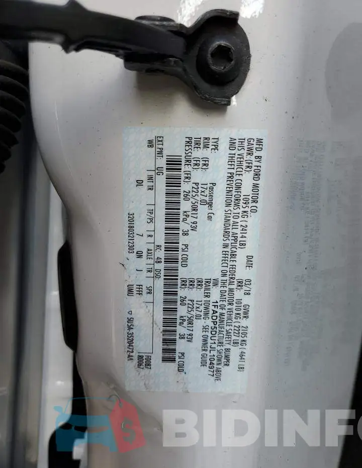 1FADP5DU1JL104977 Photo# 12