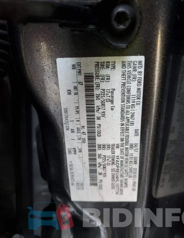1FADP5EU4HL107736 Photo# 13
