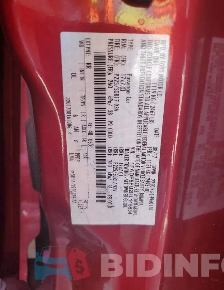 1FADP5FU2HL115834 Photo# 12