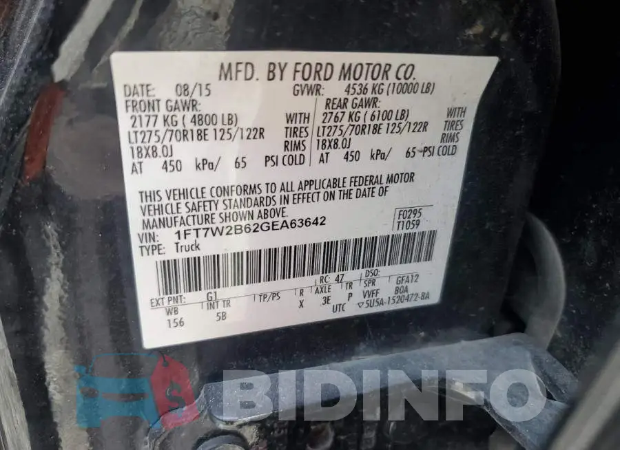 1FT7W2B62GEA63642 Photo# 13