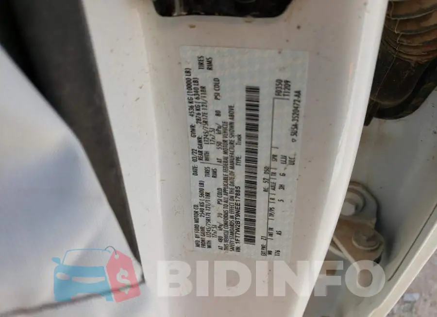 1FT7W2BT9NEE17885 Photo# 12