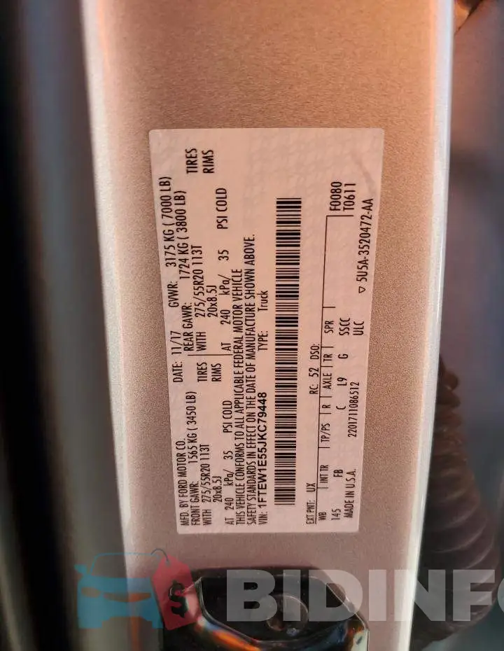 1FTEW1E55JKC79448 Photo# 12