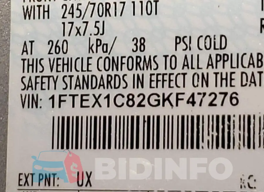 1FTEX1C82GKF47276 Photo# 13