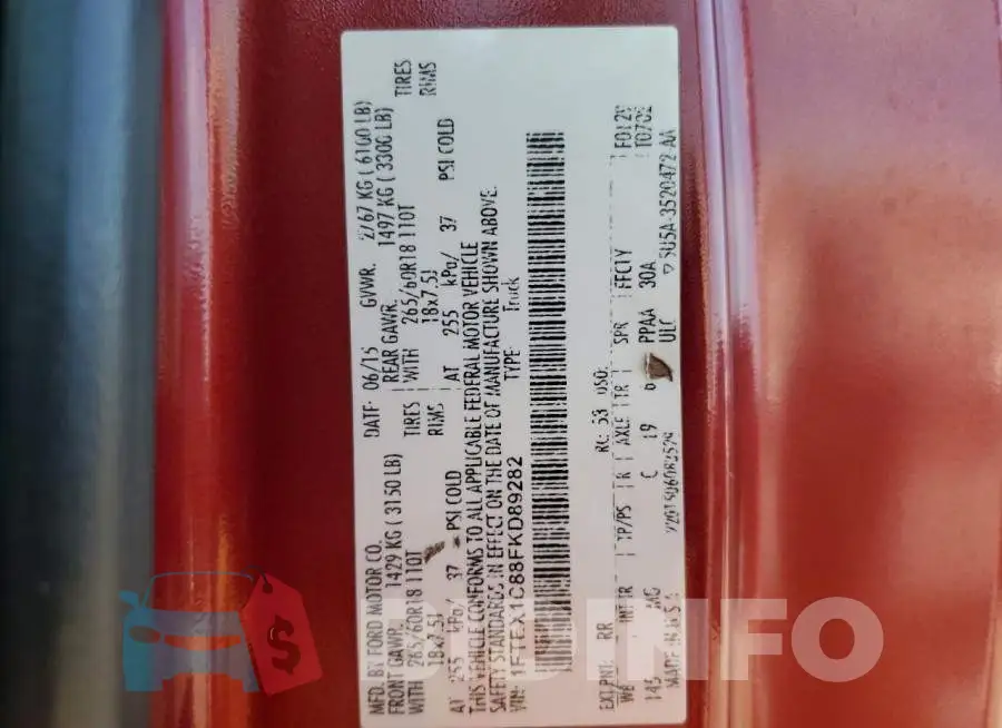 1FTEX1C88FKD89282 Photo# 12