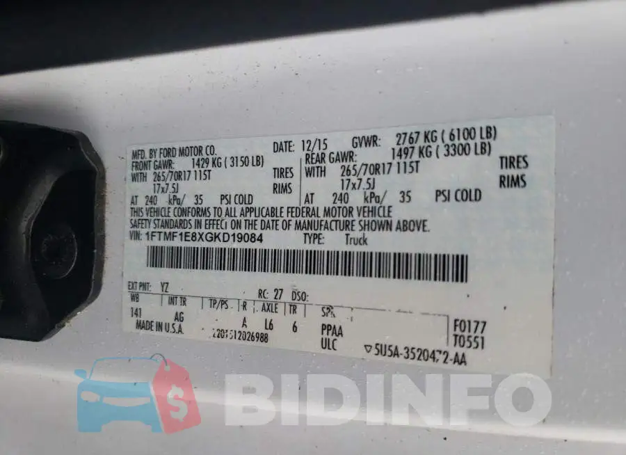 1FTMF1E8XGKD19084 Photo# 12