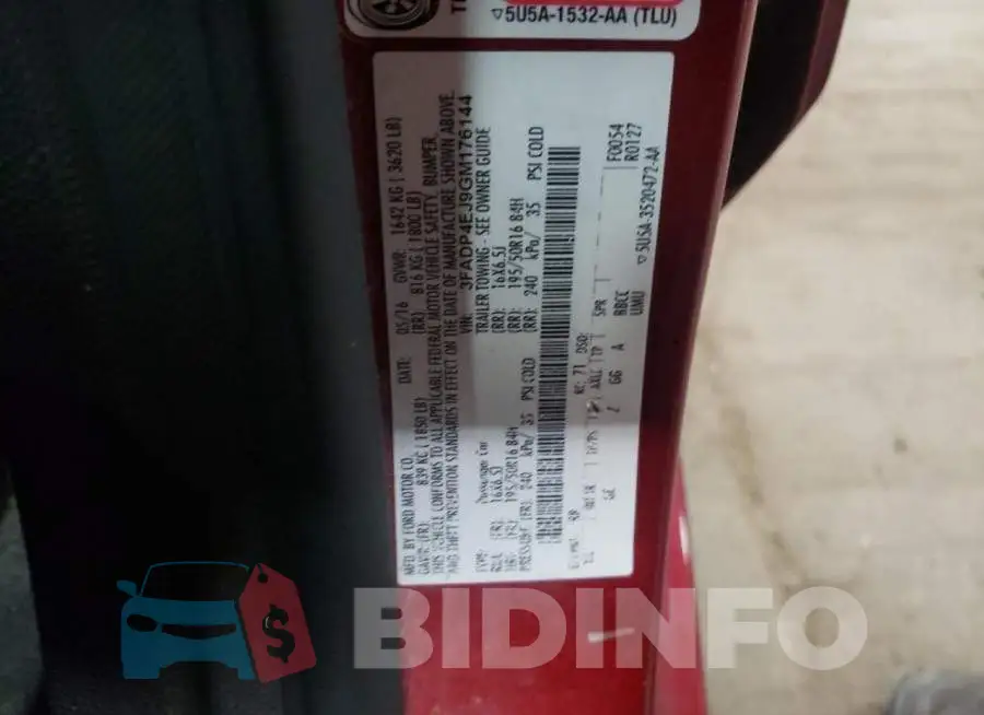 3FADP4EJ9GM176144 Photo# 12