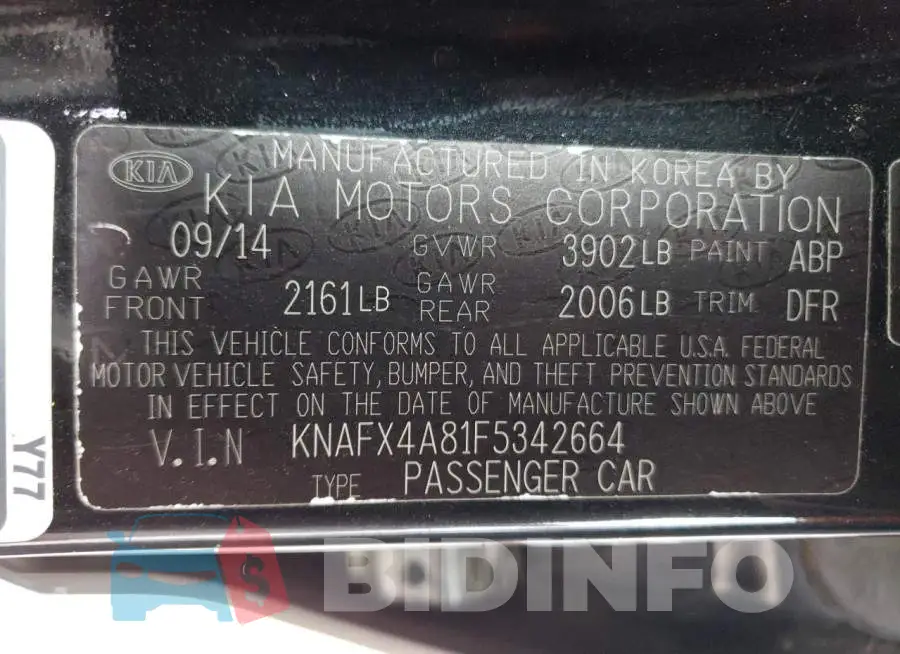 KNAFX4A81F5342664 Photo# 12