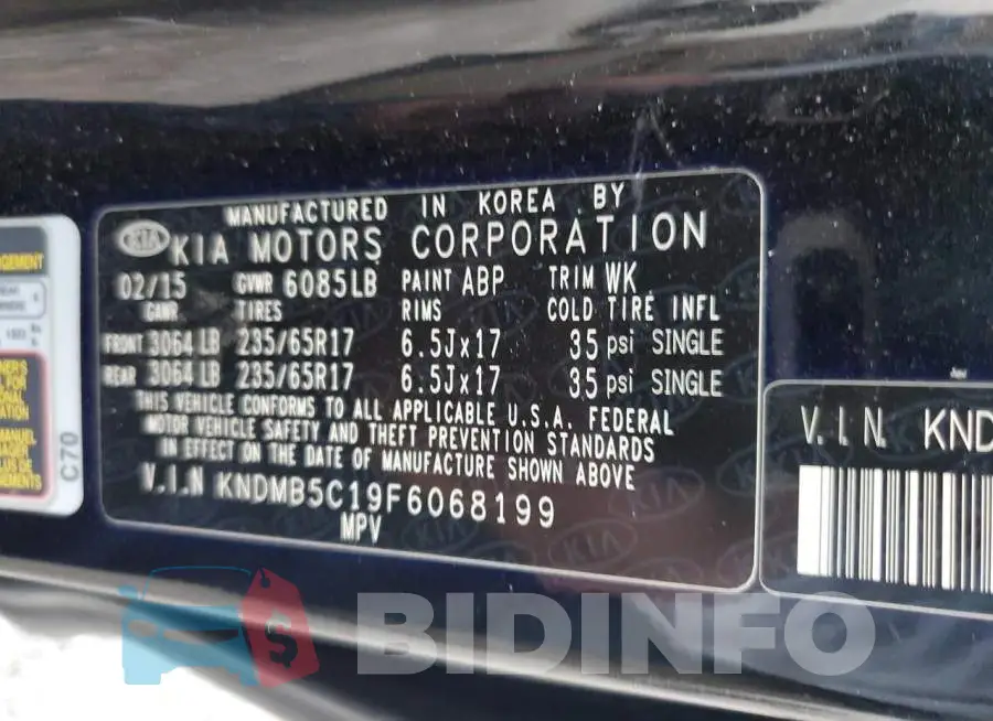 KNDMB5C19F6068199 Photo# 13