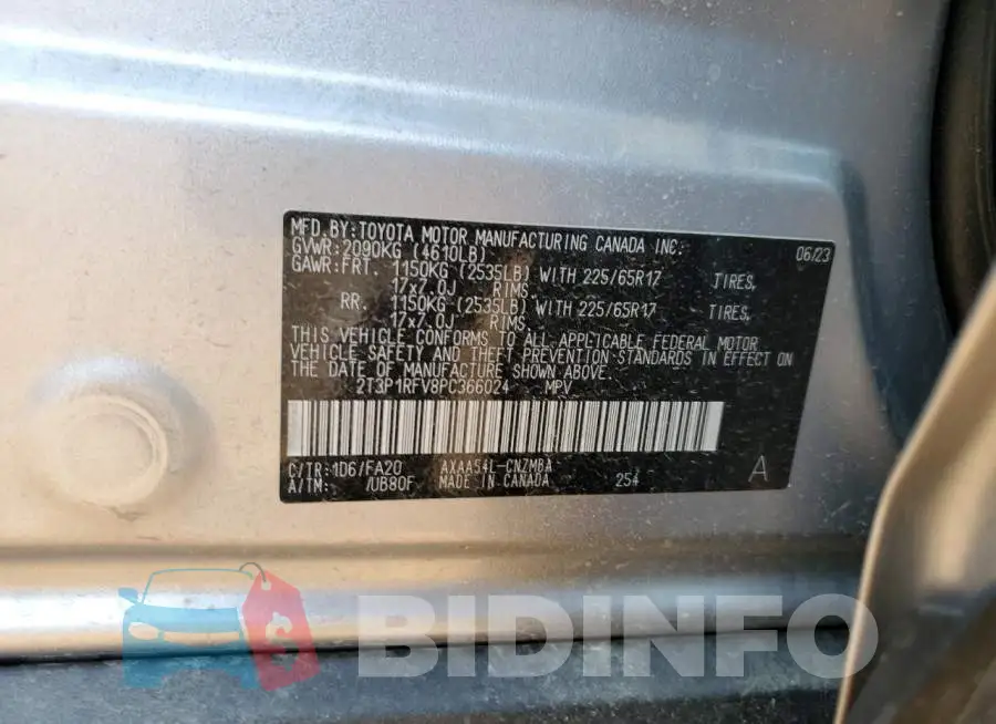 2T3P1RFV8PC366024 Photo# 13