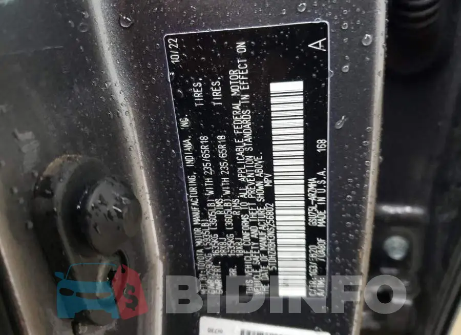 5TDHZRBH3NS256802 Photo# 13