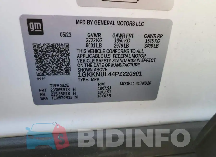 1GKKNUL44PZ220901 Photo# 13