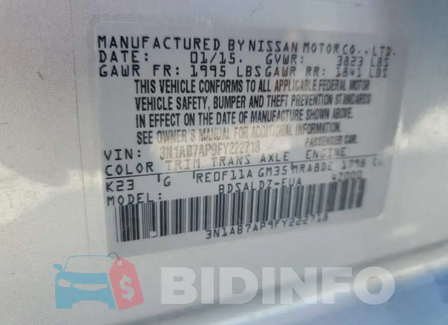 3N1AB7AP9FY222718 Photo# 12