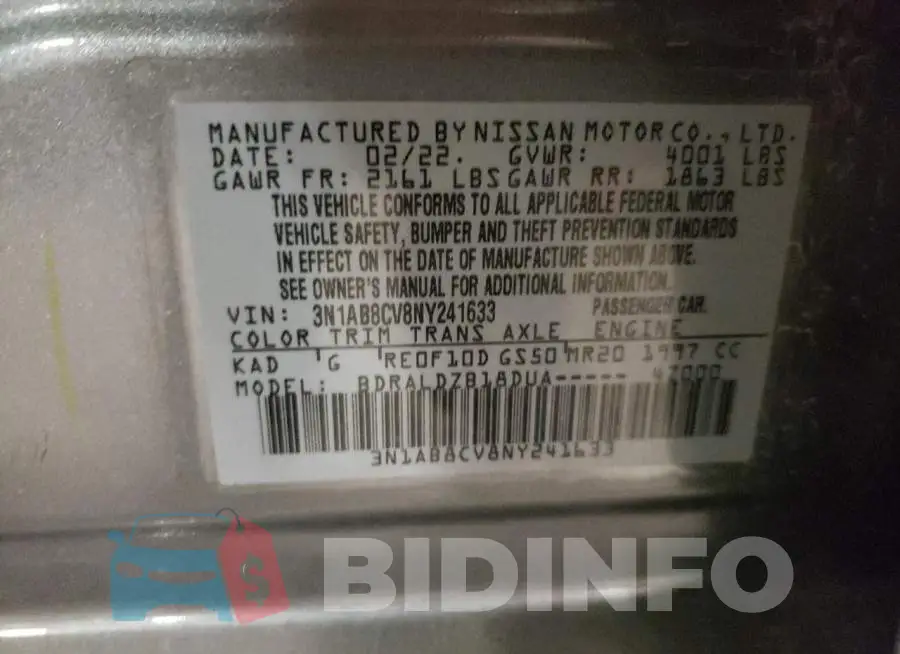 3N1AB8CV8NY241633 Photo# 12