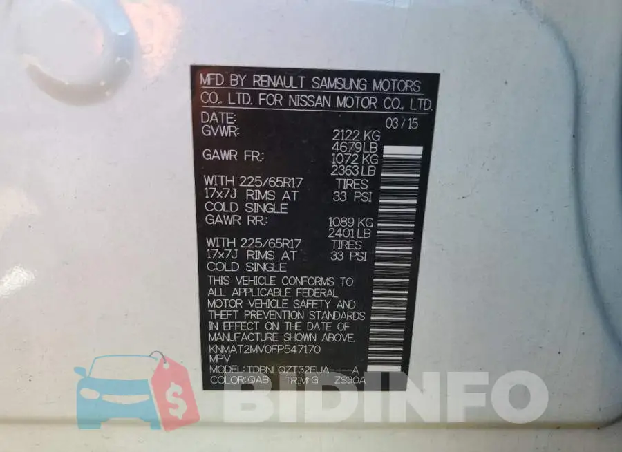 KNMAT2MV0FP547170 Photo# 12
