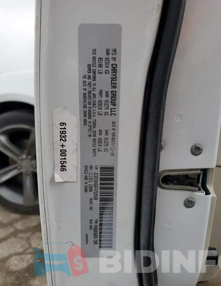2C3CDXHG6FH722528 Photo# 12
