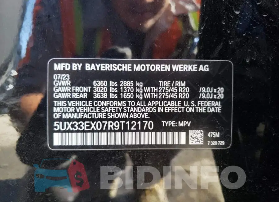 5UX33EX07R9T12170 Photo# 13