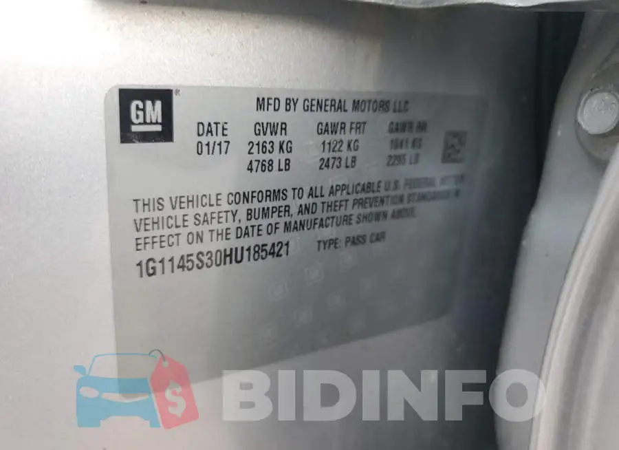 1G1145S30HU185421 Photo# 13