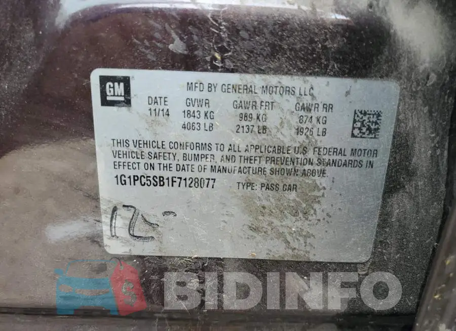 1G1PC5SB1F7128077 Photo# 12