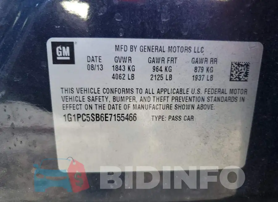 1G1PC5SB6E7155466 Photo# 13