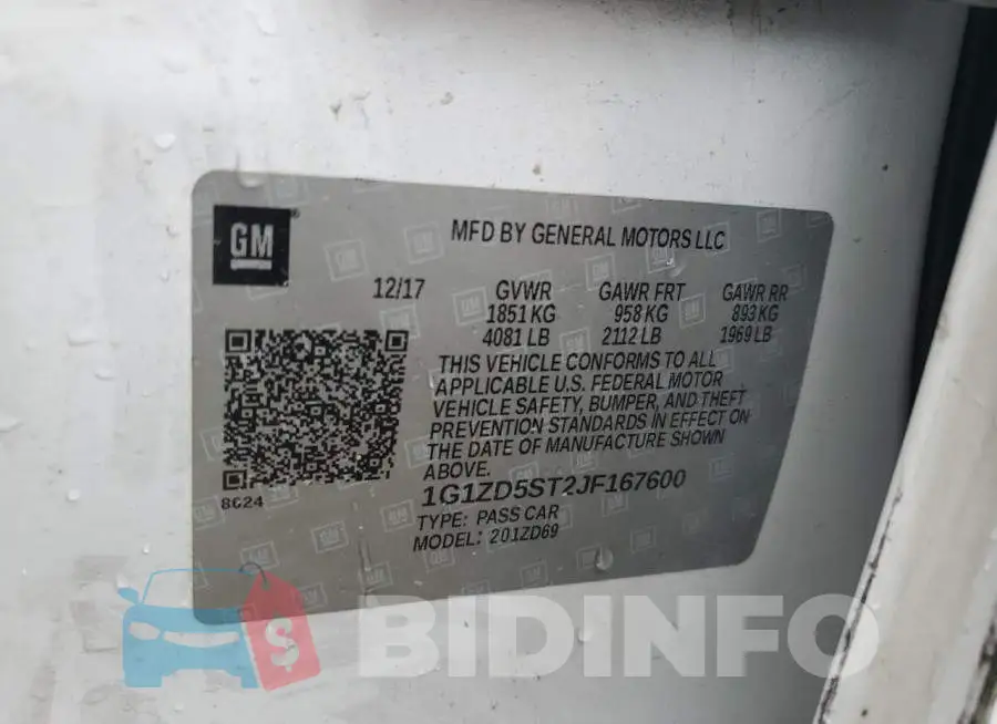 1G1ZD5ST2JF167600 Photo# 12