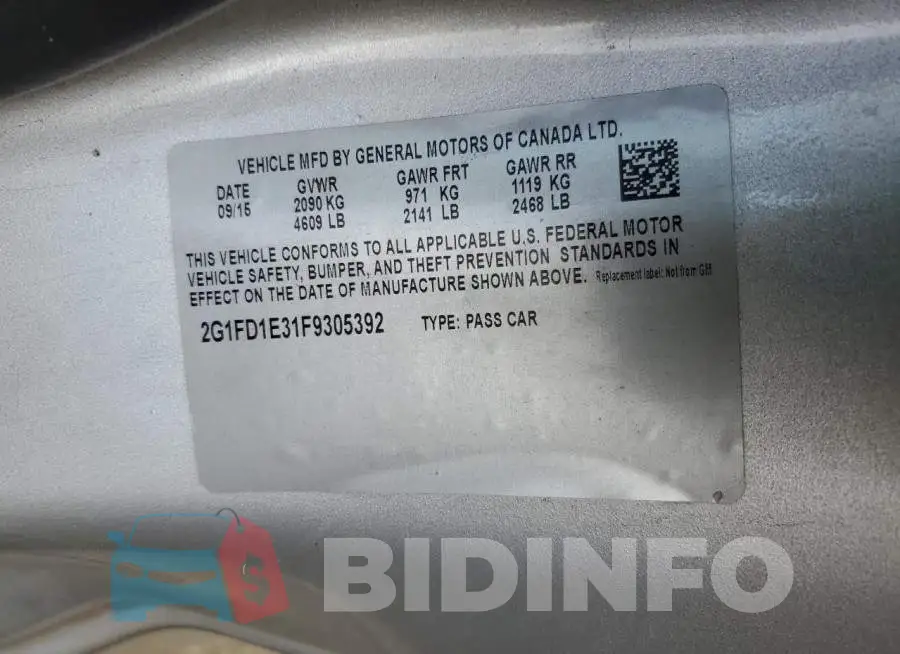 2G1FD1E31F9305392 Photo# 12