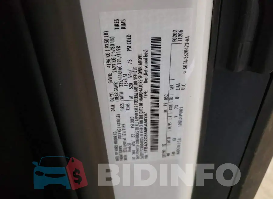 1FBAX2C86MKA50297 Photo# 13