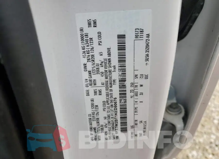 1FT7W2BT1KED90676 Photo# 12