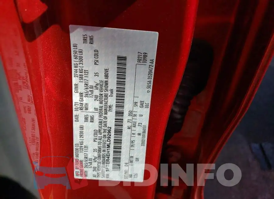 1FTER4EH1MLD92962 Photo# 12