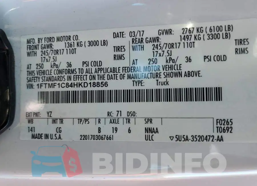 1FTMF1C84HKD18856 Photo# 12