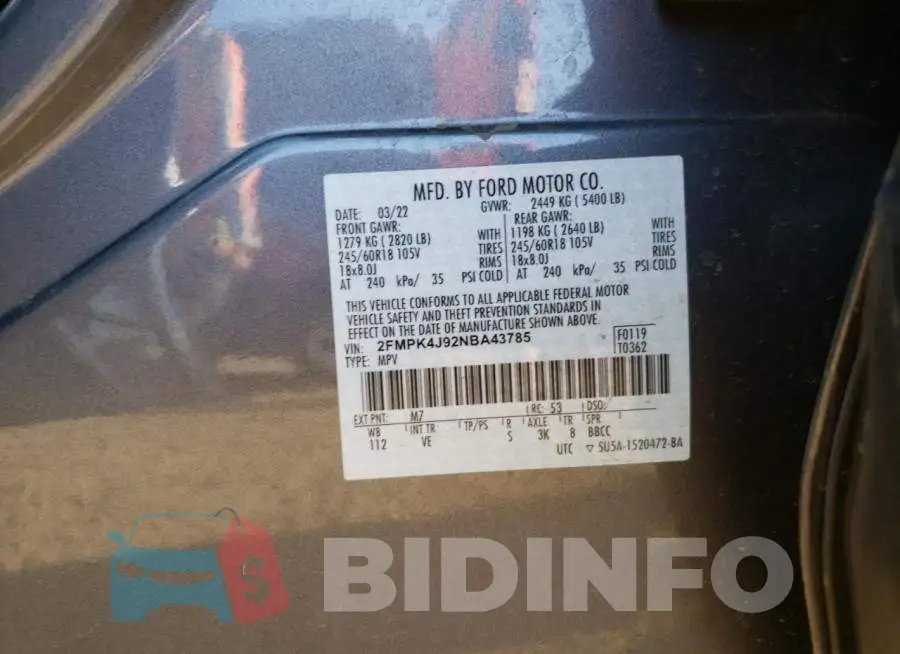 2FMPK4J92NBA43785 Photo# 13