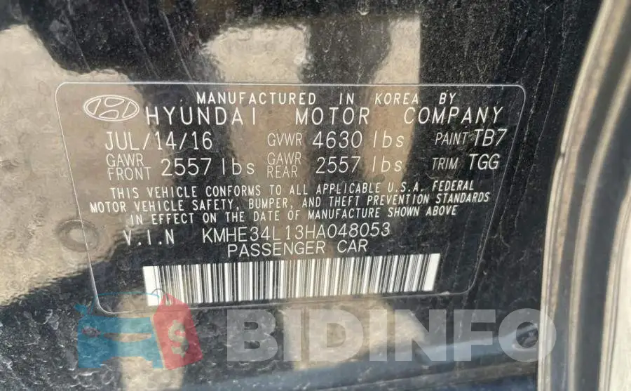 KMHE34L13HA048053 Photo# 10