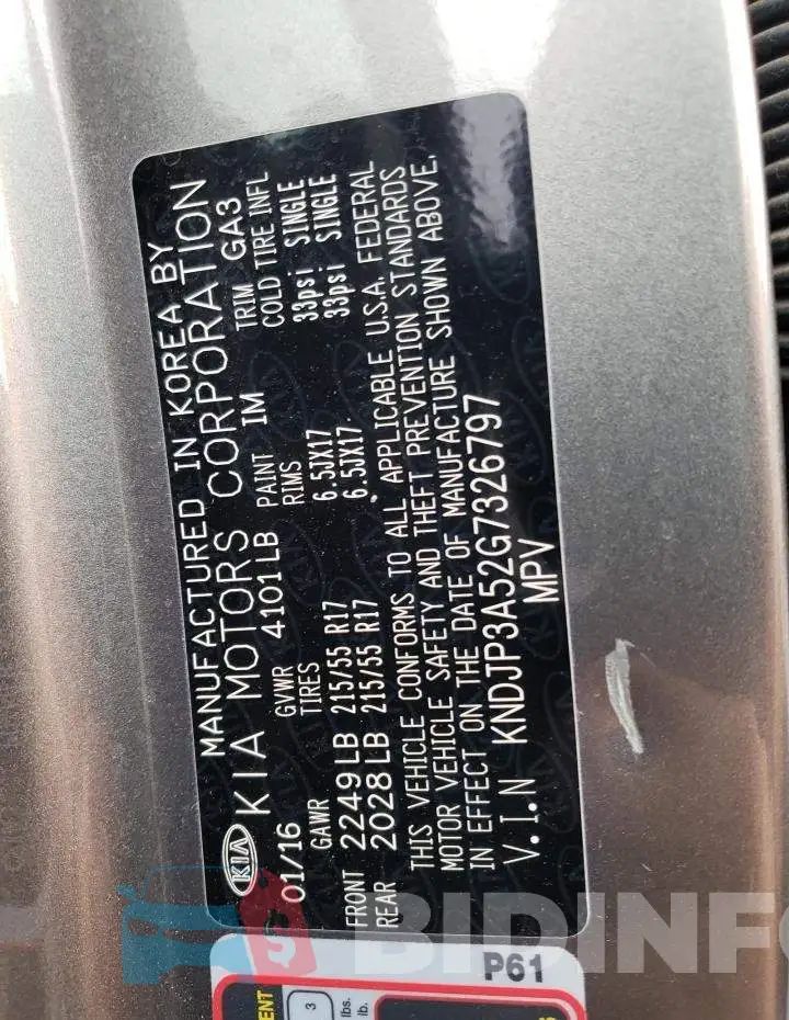 KNDJP3A52G7326797 Photo# 13