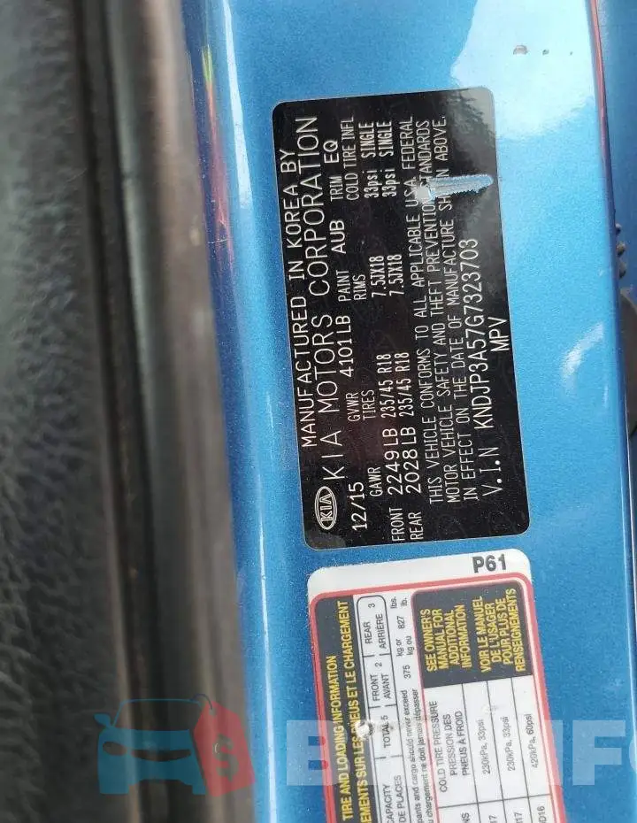 KNDJP3A57G7323703 Photo# 13