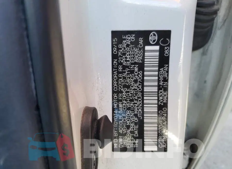 JTDKN3DUXF0477066 Photo# 12