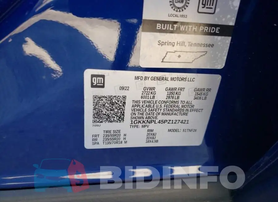 1GKKNPL45PZ127421 Photo# 12