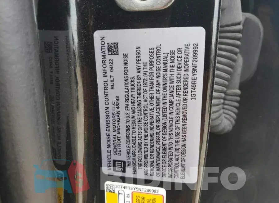 1GT49REY9NF289992 Photo# 12