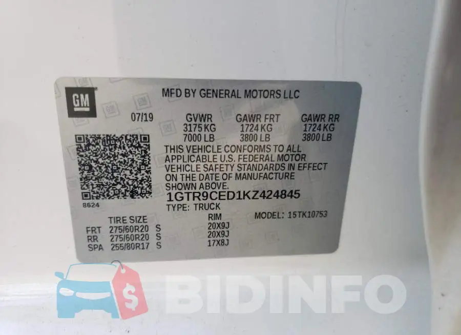 1GTR9CED1KZ424845 Photo# 12
