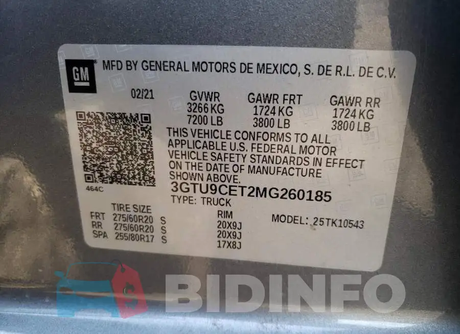 3GTU9CET2MG260185 Photo# 12